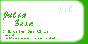 julia bese business card